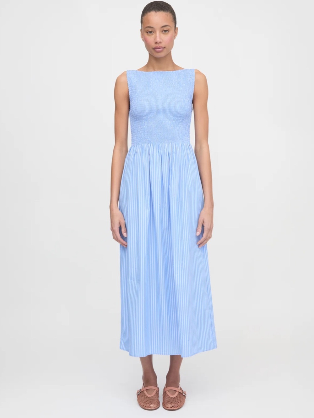 NWT Hill House Home The Cosima Nap Dress in Blue Stripe Women’s XXS